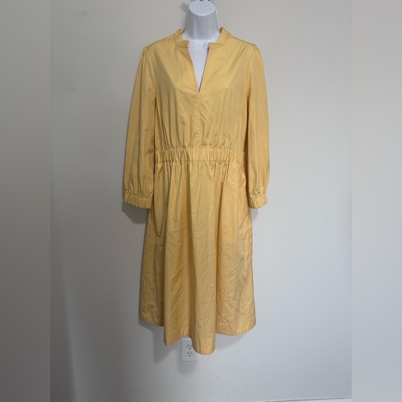 J.Crew Cinched-waist cotton poplin midi dress - Picture 3 of 11